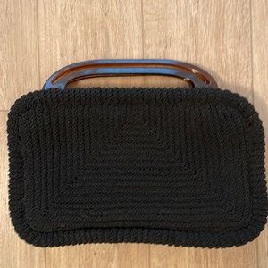 Woven black purse